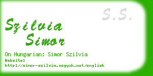 szilvia simor business card
